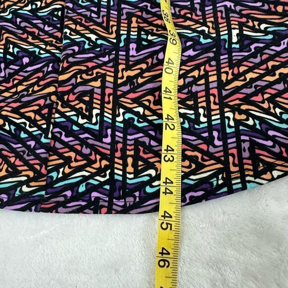 LuLaRoe Size S Carly High Low Tee Shirt Dress Rainbow Aztec Tribal Print Casual - Picture 9 of 9